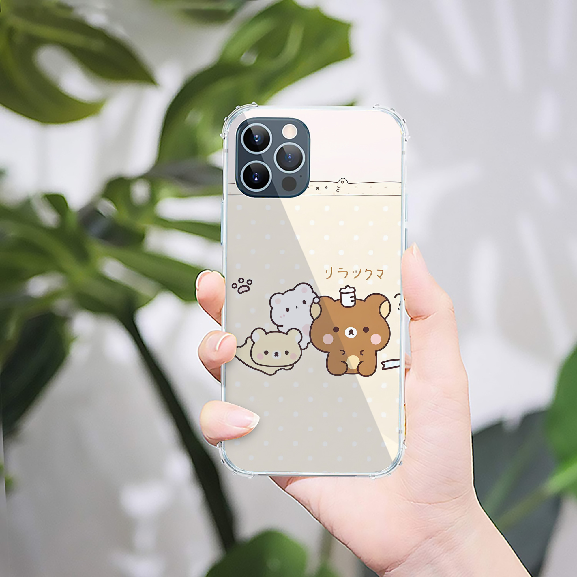 （画像用） リラックマ リラックマ キイロイトリ Rilakkuma Korilakkuma Kiiroitori 【iPhone 12シリーズ対応】透明スマホケース（クリアソフトケース）